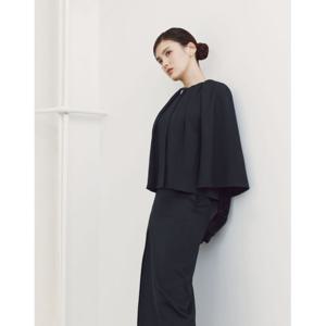 닥스 여성 24FW 역시즌특가울 100%네이비 케이프형 자켓 DLJA4D807N3