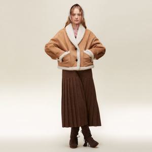 [써스데이아일랜드]숄카라 인조 무스탕(T228MLT231W)