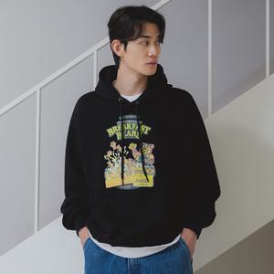 앨빈클로 브렉퍼스트 베어 오버핏 후드티 AVH609 (4 COLOR)