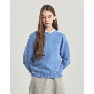 헤지스 여성 24FW 역시즌세일쉐기독 크루넥 스웨터 블루 HSSW4D920B2