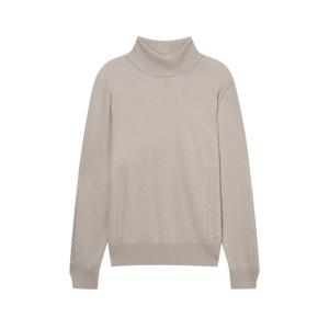 닥스 여성 24FW 역시즌세일캐시미어 100% 베이지 케이블 포인트 터틀 니트 DLSW4DE01I1