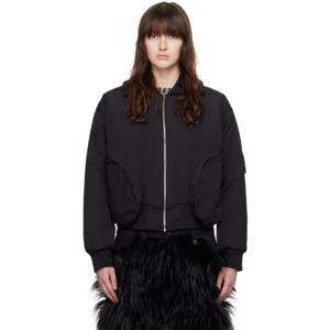 25 FW 파울라 카노바스 델 바스 여성 블랙 패딩 보머 재킷 242427F058000