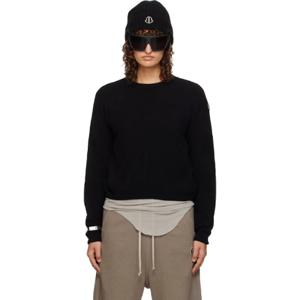 25 FW 릭오웬스 여성 Moncler    블랙 바이커 레벨 라운드넥 스웨터 251232F096002