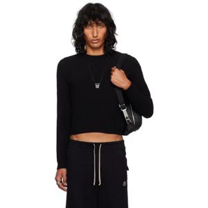 25 FW 릭오웬스 남성 Moncler    블랙 바이커 레벨 라운드넥 스웨터 251232M201002