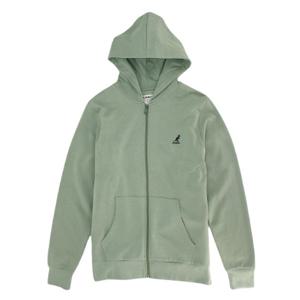 캉골 로고 플리스 집업후드 K96116 Aspen Green