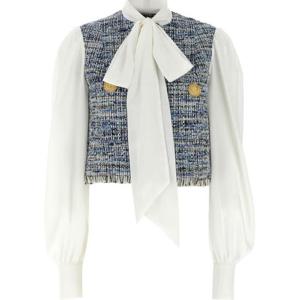 발망 자켓 EF1SD211MG25 SOF BLEU JEAN CLAIR BLANC SOF