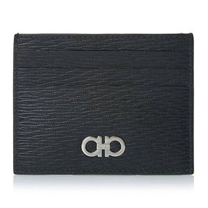 [페라가모] 남성 더블 간치니 장식 카드지갑 66 A302 NERO RED 0698914