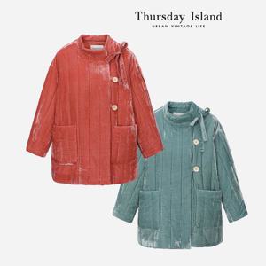 [써스데이아일랜드]벨벳 퀼팅 점퍼(T232MJP131W)
