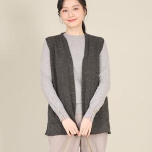 애비뉴투지 엄마옷 주머니 오픈형 봄 가을 간절기 하프 조끼 베스트 V03504