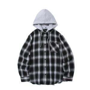 [인터크루]플란넬 선염 멀티 체크셔츠 블랙 ITZ1YC02ABK