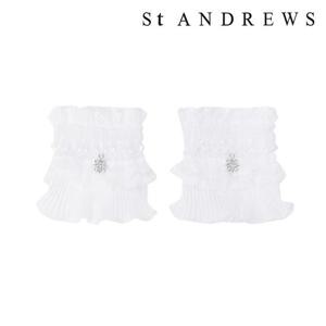 세인트앤드류스  (821E1AC054WH) 여성 플리츠 블록 레이스 커프스