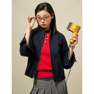 [빈폴레이디스] 스탠드넥 코튼 혼방 헤링턴 점퍼 네이비 (BF5339C01R)