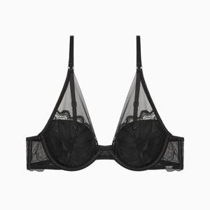 [캘빈클라인언더웨어]여성 CK 블랙 플로럴 레이스 AF 플런지 브라QF8027AD-UB1