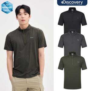 디스커버리 25SS신상 남성 프레시벤트 집업 기능성 반팔티셔츠 DMZT61053