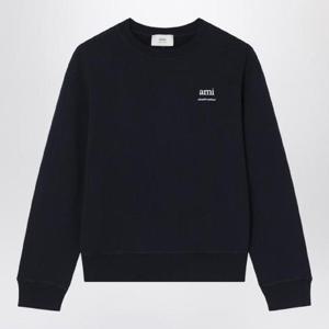 AMI PARIS Navy blue sweatshirt with logo HSW048JE0120QAMI-4011
