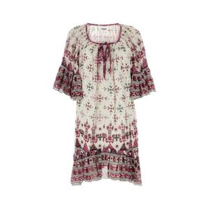ISABEL MARANT ETOILE 자수 코튼 론 미니 드레스 RO0047FBA1J53E 20WH