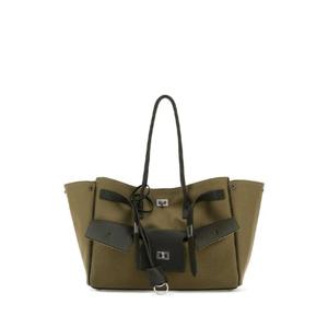 BALENCIAGA Army green canvas medium Carry All Bel Air handbag 8356702ABP8 3503