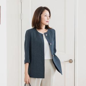 엄마옷 마담4060 노카라롤업소매자켓 여름자켓 -ZJK2505003-