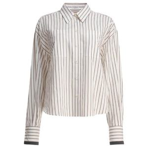 BRUNELLO CUCINELLI Camicia in twill di cotone con Shiny Cuffs MA783RD606C015