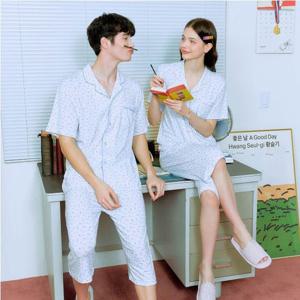 [솔브] TR스판 하트 나염 남성 파자마 SEV249MS