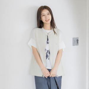 엄마옷 마담4060 헤이집업스트링조끼 여성베스트 -ZVE2506004-