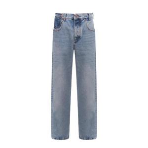 Balmain 콘트라스트 이펙트 데님 진 BH1ML062DD65 SHY TP934642590