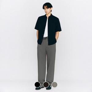 [지오다노]남성 여름 와이드핏 시어서커 스트링 풀밴딩 팬츠 115537