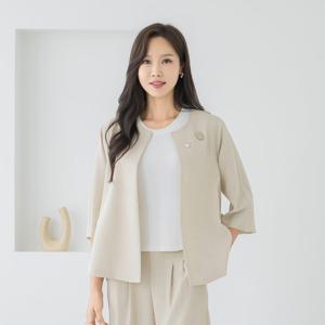 엄마옷 마담4060 [클래씨마담] 루즈핏 카모옆주름버튼자켓 데일리-ZJK2507005-