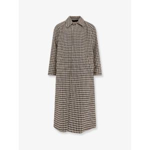 VALENTINO Wool and cotton coat with Vichy motif 7V3CAK00AW6