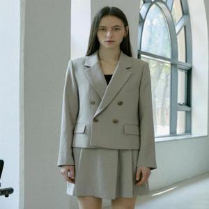 클라비스 세미 크롭 더블 자켓 CVJKF2405M 82