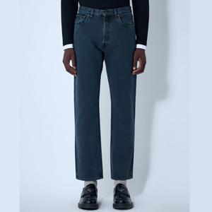 25 FW 프라다 로고 디테일 패치 웨이스트 오버 다이 데님 진 다크블루 GEP358 142D F04OZ