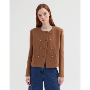 질스튜어트 뉴욕 여성 24FW 카멜 포켓배색 울혼방 자켓 WJJA4D790CM