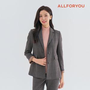 [올포유] 여성 체크 테일러드 싱글 자켓 ALKKN8341-505