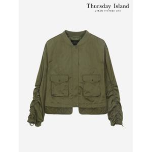 [써스데이아일랜드]레이어드 플랩 집업 점퍼(T236MJP132W)