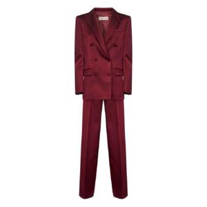 25 FW Blanca Vita 피크드 라펠 더블 브레스티드 수트 TELVERA1334VINO TP441222274