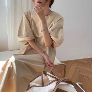 [에이치플러스몰]F007276 박시 면 시원 퍼플 바스락 한