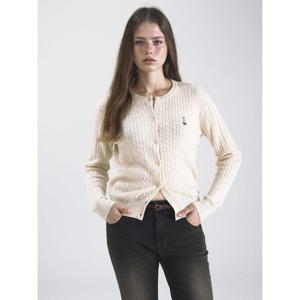 [후아유] 여성 Steve High Gauge Wool Cable Cardigan WHCKF4801F
