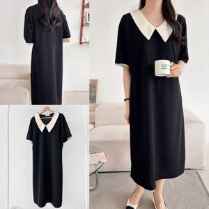 [모노무드]모노무드 BSSDU404 짜임소매샤틴맥시원피스 504U404S