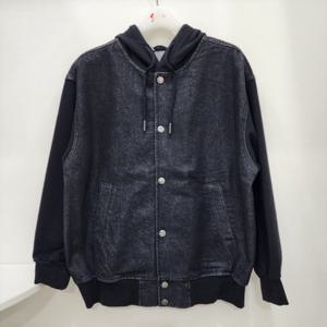 [소이]블랙 데님 믹스 점퍼 25F1101