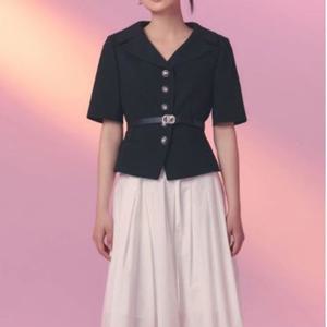 [케네스레이디]루앤 벨티드 스커트(EWSKPE0500BK)_DJ