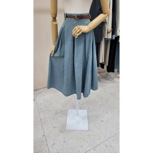 [케네스레이디]데님 벨티드 미디 스커트 EVDSPD7000_CA