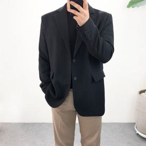 엠클로 남자 오버핏 2버튼 무지 기본 데일리 싱글자켓 블레이져 3컬러