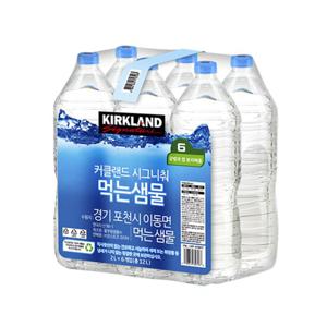 커클랜드 시그니춰 먹는샘물 무라벨 생수 2L X 6병