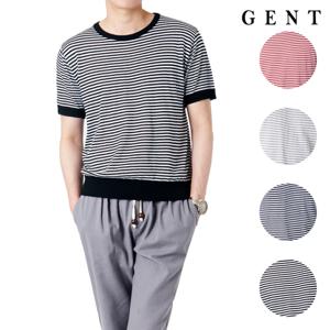 [겐트옴므]남성용 모달 잔단가라 반팔 R 니트_GK7205C