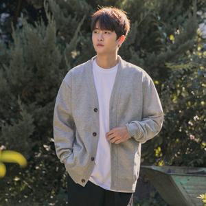 크루클린 빅사이즈 무지 기모 맨투맨 가디건 BH5479 (3COLOR)