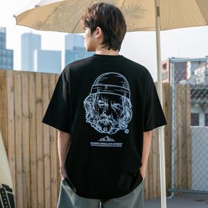 XL~4XL 빅사이즈 마운티널스 소묘 반팔티 BE53806 (4 COLOR)