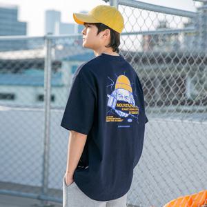 XL~4XL 빅사이즈 마운티널스 크랙 반팔티 BE53804 (4 COLOR)