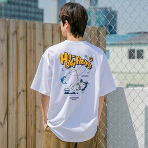 XL~4XL 빅사이즈 허스키 피싱 오버핏 반팔티 BE53762 (2 COLOR)