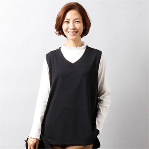 [시드마켓]여유 브이넥 베스트 3013300S 빅사이즈 여성 (9430693