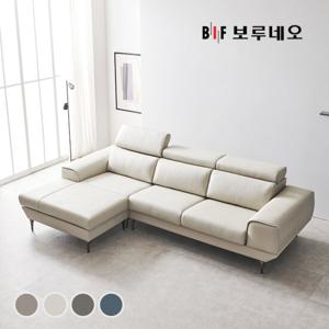 BIF보루네오 디에르 올리브 천연통가죽 4인 카우치 소파